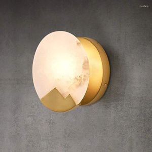 Lampada da parete tutto il soggiorno in marmo di rame da letto decorativo da letto decorativo corridoio semplice moderno arredamento moderno