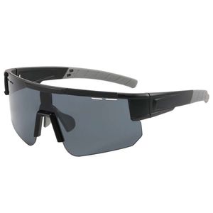 Nowe okulary rowerowe, okulary sportowe na świeżym powietrzu, podłączone okulary przeciwsłoneczne o dużej ramie, kolorowe odblaskowe okulary przeciwsłoneczne rtęciowe