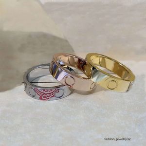 316L rostfritt stål band guld kärlek ring fashionabla unisex par ringar designer smycken för kvinnor