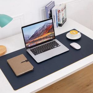 Camundongos 90x45cm lateral duplo pU couro de escritório Pads de mesa laptop mouse teclado tabela de mesa de tamanho grande de tamanho de arte