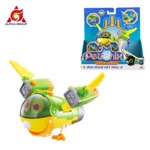 Petronix Defenders Max-Modus PET Paul-e 2-in-1 Transformation von Papagei zur Rettung der Ebene Aktion Figur Transforming Anime Kid Toy 240415