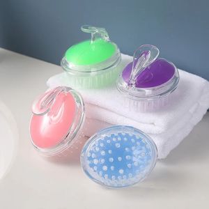 Yeni 2024 1 adet el tipi silikon kafa derisi şampuan masaj fırçası yıkama duş saç masajı temiz fırça duş fırçası tarak fırçası silikon