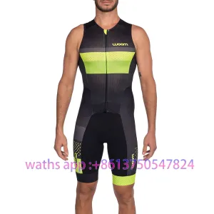 Klädningar Woom ärmlös Skinsuit Triathlon Road 2023 Mens Summer Cycling Suit Maillot Ciclismo Outdoor Mtb Bike Jumpsuit
