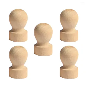 Garrafas de armazenamento 5 PCs Diy Carimbo decorações de vedação de madeira selando a ferramenta de gravação infantil de bambu de cera