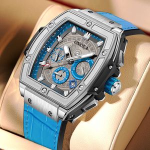 Onola New Automatic Mechanical Men's Watch أصلي جلدية مقاومة للماء ساعة الرجال