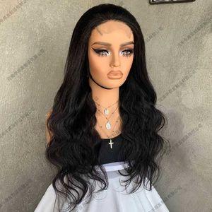 Perücke 22inch Body Wave Mischhaar Perücke für afrikanische Außenhandel Spitzen Frauen