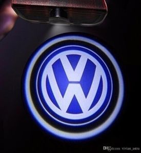 VWパサートB7ゴルフ5 6 7ジェッタMK5 MK6 CC Tiguan Scirocco with VW R R Line Logo1678842のLEDドアロゴプロジェクターライト