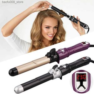 Curling Irons Automatic rotation of hair curler tourmaline ceramic rotating roller wave curling magic curling rod rapid heating shaping of women Q240425