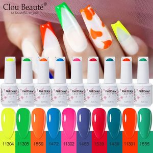 Clou beaute 10pcs/lote de unha 15ml híbrido de manicure híbrido semi -permanente impede o gel de unha unhas UV LED GEL NAIN Polish 240422