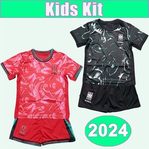 2024 KOREA KIDS KIT KIT SOCCER MAGLIA SEMPA NAZIONALE H M SON J S LEE I B HWANG Y G KIM M J KIM KIM JINSU ALLA SADUTA BAMBINA SADUTA CALCA