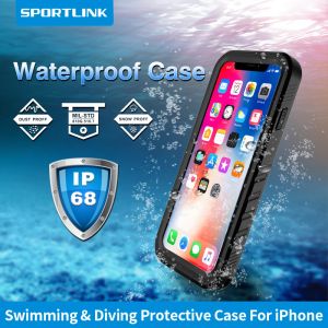 Chargers SportLink Waterproof för iPhone 13 11 14 Pro XR XS Max 12 8 Plus SE 2: a 2020 3: e 2022 SUCKSKASKA FASE BILDIN SCREEN PROSECTOR