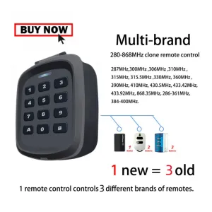 Controls MultiCode Garage Door Opener Keyless Entry Multfrequency Keypad & Opener Visor Remote Bundle 280868mhz