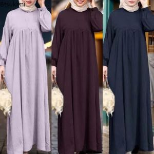 Abbigliamento etnico moda musulmano modesto abaya semplice per donne eleganti abiti maxi maxi abito arabo arabo kaftan robe islam femme vestido femme