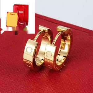 Tanium Steel 18k Rose con stallone per orecchini a design d'oro per donne squisite orecchini da donna squisiti di moda per donne e regalo di San Valentino per le donne