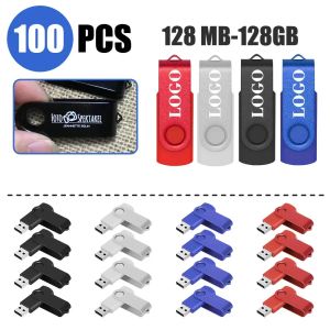 Drives 100Pcs/lot USB Flash Drive 64GB Pen Drive 1GB 2GB 4GB 8GB 16GB Pendrives Usb Stick 32GB Memory Stick Free Custom Logo Gift