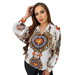 Womens Blouses Shirts Designer Shirt Tops Long Sleeve Print Slim Fit Shirt Tops Free Ship