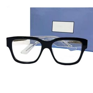 Kvalitet Nytt kortfattat fyrkantigt glasögon Crystal Classic Stripe Leg Italy Pure-Plank Fullrim 0428 53-18-145 för receptbelagda glasögonglasögon Fullset Desig Case
