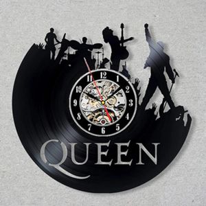 Relógios queen rock banda de rock parede relógio de design moderno tema clássico clássico vinil relógios relógios de parede assistir artes decoração de casa presentes para músico