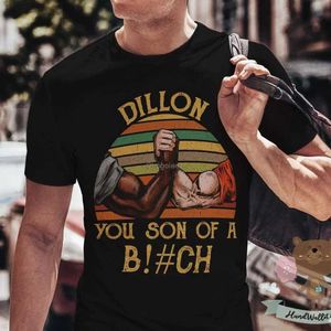 メンズTシャツヴィンテージダッチとディロンハンドシェイクシャツあなたはB TCH Tシャツの息子80年代映画TEE面白いギフトアイデアOS2002010 T240425