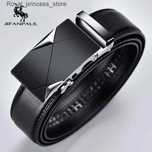 Belts Mens Belt Automatic Buckle Luxury Belt Formal Fashion Versatile Denim Set Business Belt High Quality Belt Q240425