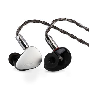 Cuffie Kiwi Ears Quintet 1DD + 2BA + 1 Planar + 1 PZT Inear Monitor con cavo rame saleccabile argento per audiofilo musicista