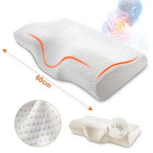 Pillow 60x35cm Orthopedic Memory Foam Pillow Slow Rebound Soft Memory Slepping Pillows Butterfly Shaped Relax The Cervical For Adult