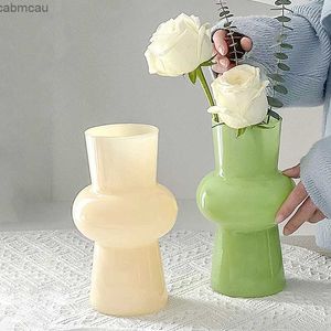 Vases Creative Glass Vases Simple Flower Pots for Living Home Nordic Hydroponic Terrarium Aromatherapy Bottle Table Decors