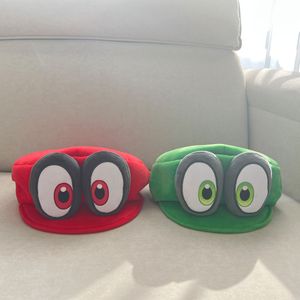 UNISEX SUPER CAPS COSPLAY Cap Cappello Anime Cappello Super Bros Cappelli peluche Cappello per adulti di colore verde e rosso