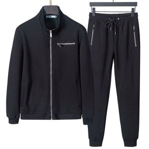 デザイナーセットパーカージャケットスポーツスーツメンズパンツ2024カジュアルブラックグレーカラースポーツパンツフィットネス服メンズ高品質マルチサイズ利用可能なFZ2404252