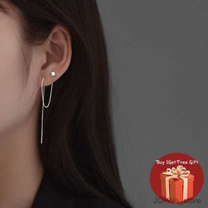 Dangle Chandelier New Fashion Square Long Tassel Drop Earrings for Women Korean Geometric Heart Hanging Ear Line Earrings Party Jewelry