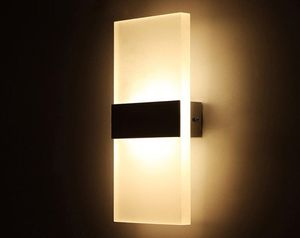 مصابيح الجدار Sconce Square 85265V 12W LED LED Foyer Morridor شرفة مصباح الشرفة المصباح الأبيض دافئ أبيض أضواء الفناء الحديثة Wi7331182