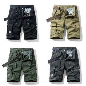 Summer CHAIFENKO Cotton Cargo Shorts Men Casual Multi-pocket Military Pants Loose Work Army Tactical 210713