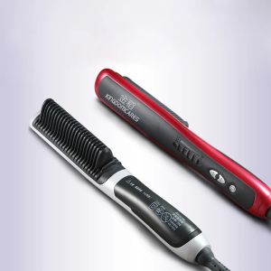 Brushes Professional Electric Women's Hair Straightening Brush Electrical Curler Brushes For Hair Rotating Hot Comb Straightener For Wig