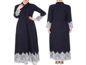 2019 Mulheres muçulmanas rendas aparadas abaya muçulmana maxi kaftan kimono dubai ramadan roupas islâmicas caftan marocain abaya turkey12660533