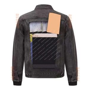 Offs jacka mona lisa mens denim jacka designer jacka offs jackets mode män kvinnor avslappnad långärmad man kläder ytterkläder bomber 5680