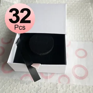 Jewelry Pouches Wholesale 32pcs Lots Bulk 9 4cm Est PAN White Paper Gift Bracelet Necklace Box For Original Beads Set Making Cases