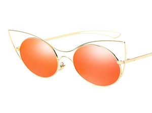 Yeni varış kadın kedi göz güneş gözlüğü yuvarlak lens hd ayna metal kadın moda güneş gözlükleri parti seyahat alışveriş moda trend ACC5817244