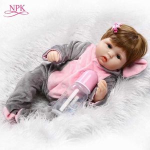 18 cali 42 cmlifelelike Reborn Dolls Babies Silikon Reborn Baby Boy Dolls Baby Real Alive Toys for Girls Bebe prezent Reborn Bonecas Q09298G