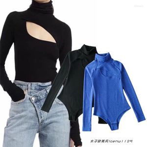 Женские футболки в стиле моды Slim Fit Guesh Sexy Cutout Umpasut High Seck Finge Finger Functing Brinting