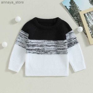 Pullover Fashion Baby Boys Sweater Sweater Sweate Sweat Switte Sweater Sweater Spring Autumn Pullover Childrens Tops Kids Winter Clothingl2404