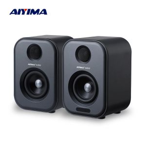 Speakers AIYIMA Audio 80W Active DualMode Bookshelf Speakers 3 Inch HiFi Optical Coaxial Bluetooth USB DAC for Home Music System TV PC