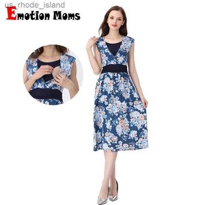 Maternidade Vestidos de emoção Mães Vestidos de maternidade de verão vestidos grávidas de lactação de lactação vestidos de maternidade para mulheres grávidasL2404