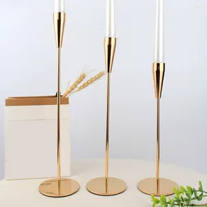 Candle Holders 3pcs Dinner Simple Romantic Home Coffee Long Taper Modern Holder Tall Cup