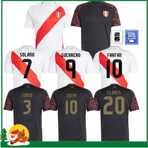 24 25 peru futbol formaları 2024 ev uzak copa futbol gömlekleri pizarro farfan cueva eleccion peruana cuevas solano flores cubilllas pineau açık giyim erkekleri