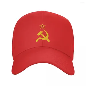 Ball Caps Russian Soviet Flag Baseball Cap per uomini uomini traspiranti CCCP USSR Hammer e Fallo Capone Papà performance Snapback Cappelli estivi