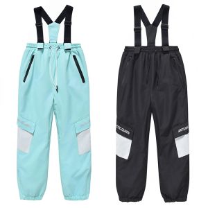 Hosen Winter Neue Jungen Mädchen Ski im Freien Sport warm winddichte wasserdichte Baumwollhosen Ski -Snowboardhose mit Liner SXXL