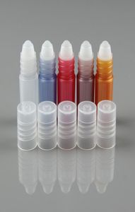50pieceslot3ML plastic Roll on Bottle with Stainless glass Roller Small Essential Oil Rolleron Sample Bottle1330979