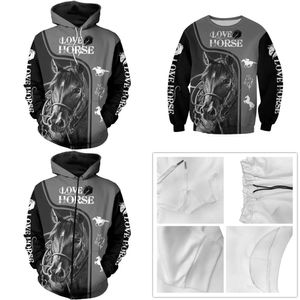 Horse Love Pattern Beautiful 3D Printed Men Hoodies/sweatshirts Haruku Fashion Hooded Autumn Streetwear Sudadera Hombre 201020