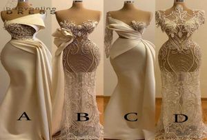 Şık 2021 Kadın Gece Elbise Resmi Deniz Kızı Aplikeler Satin Uzun Robe De Soriee Party Gowns Vestidos Özel Made31075259654850