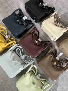 Designer Bag LDy L Layer Togo Head Cowhide Doctor Bag 19cm Linndies Bag Single Shoulder Crossbody Carrying Leather Womens Bag Mini Linndies Bag